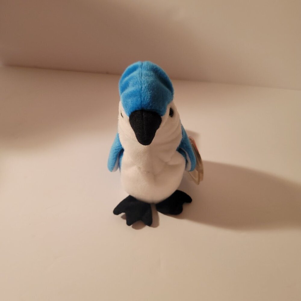 "Rocket" the Blue Jay is a striking Ty Beanie Baby known for its vibrant blue an - Picture 1 of 5